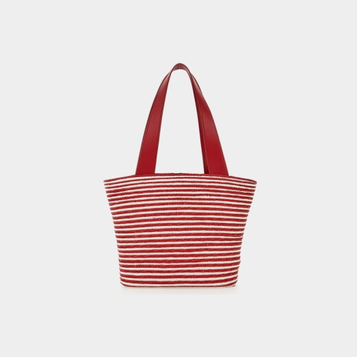 Rogervivier/2025 Neues Sommer -Wohnmobil -Frauenbeutel Lafite Shopping Handtasche Handtasche rot + weiß regelmäßig