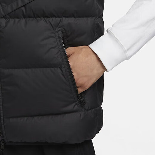 Nike nike Qiuqiu Новый жилет мужской ветропроницаемый теплый спортивный жилет Толстая повседневная куртка FB8184 Black_fb7374-010 Толстая хлопчатобумажная куртка Рекомендуется 100-120JIN [JIN равно 0,5 кг]