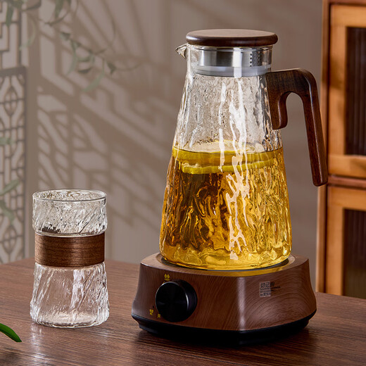 Yupinjia Cooling Kettle Set Home Large Capacity Tea Health Kettle Cooling Kettle Glass Cup Tea Cup Water Cup Coffee Cup Complete Set Kettle Set One Pot Six Cups + Tea Tray