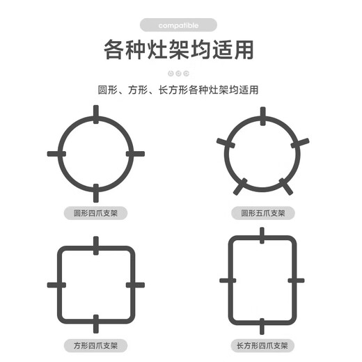 OPLSED gas stove anti-slip universal bracket stove stand holder small pot milk pot wok kitchen anti-slip gas stove stable bracket