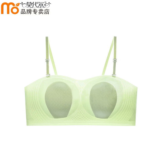 莫代尔兔耳朵无痕内衣女软支撑薄大胸显小小胸聚拢收副乳文胸罩 678裸肤 L 【建议105-120斤、36/80ABC】