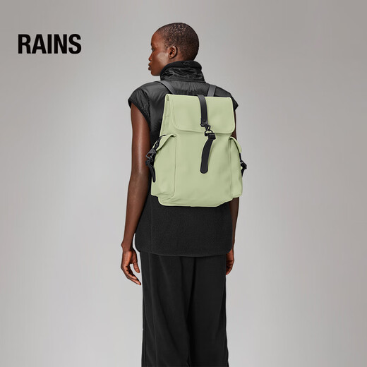 Rains【新品】大容量工装背包男户外双肩包电脑包女书包/ 浅青绿