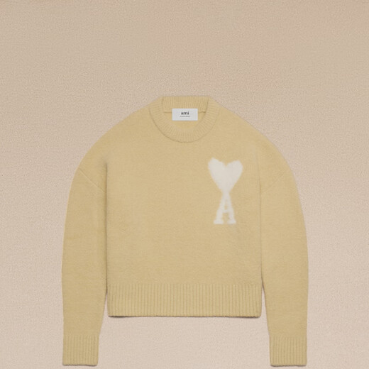 Amiparis Hombres y mujeres MISMA ALPACA Cloud de nube redonda de cuello 719 Milk White/marfil White UKS025.KN0032 L