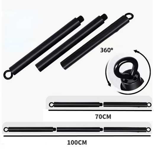 Meikejie Pilates bar multi-functional fitness bar yoga push-pull bar beautiful back home elastic exercise butt training tool tension rope multi-functional Pilates bar (three sections)