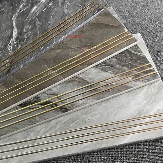 Fully marble step tiles, lamp trough arc-edge glaze staircase integrated step tiles thickened gold-plated step tiles L12035 Myanmar gray arc-edge glaze 1.35m Others