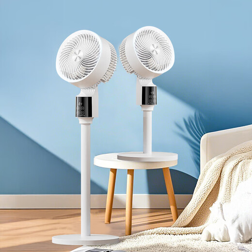 Intelligent Voice Shaking Air Circulation Fan Home Bedroom Silent Floor Fan Office Powerful Refrigeration Air Conditioning Fan Stand Standalone Small Electric Fan Level 1 Energy Consumption Upgraded Remote Control Model Long-distance Remote Control | Negative Ion Purification 2025 New Upgraded Model