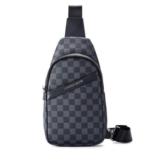 Cohnim Kevin Luxury Herren Chest -Tasche ein Schulter -Crosskörper Tailentasche Outdoor Sport kleiner Rucksack Geschenk für den Freund meines Mannes Chinesisches Valentinstag Geschenk C701 Plaidmuster [modisch und vielseitig] 8