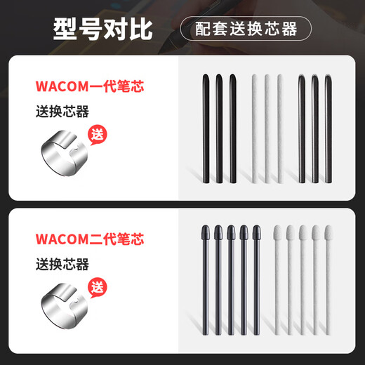 WACOM Original Digital Tablet Filz Nachfüll CTL472 672 4100 6100WL Universal Standard Pen Tipp Changer First Generation Filz nachfüllen 5 Packs 0x0cm