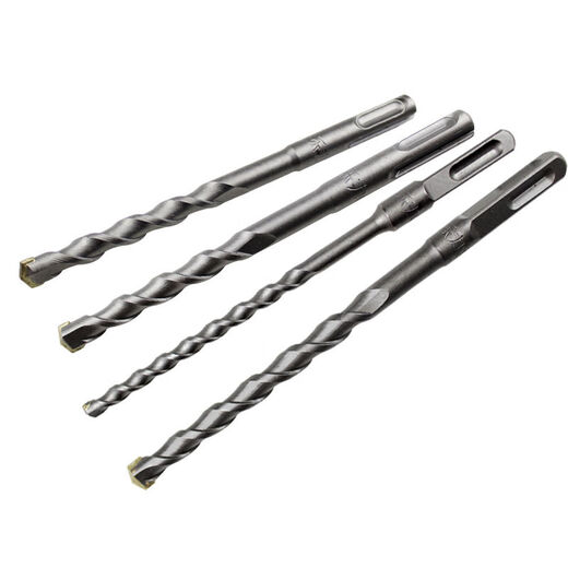 
Electric hammer drill bit lengthened two grooves round handle four pit square handle impact drill bit concrete cement wall alloy hole 68mm orange square handle 12350mm