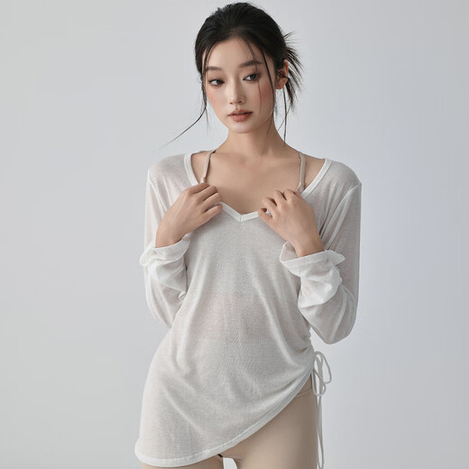 Xue Ximan's new loose sports blouse women's advanced professional training fitness Pilates top quick-drying yoga wear long sleeves