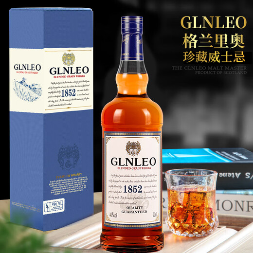 格兰尼维（GLNLEO）英国进口威士忌洋酒 格兰里奥高地麦芽40度礼盒装700ml 整箱6瓶【老顾客超值】