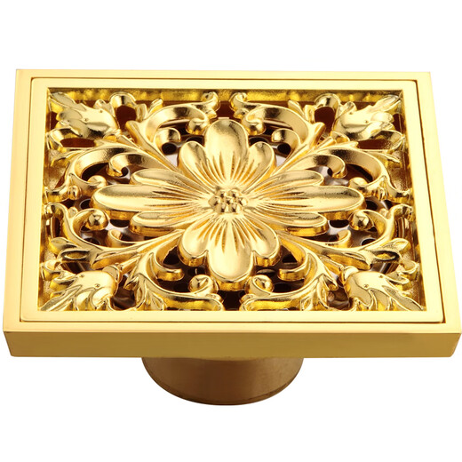 Goldenen vollkupferwaren Tee -Bodenboden Dicke Kernkernabwasserkanal Dusche Waschmaschine Nass trockener Bereich reines Kupfer Gold Golden Vollkupfer Neue Sonne Tiefes Wasser 6636