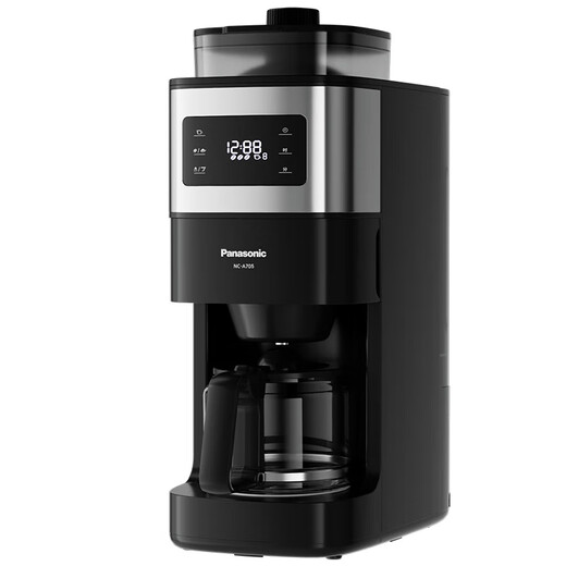 
Panasonic fully automatic coffee machine for household smart American coffee bean grinding and cooking machine for commercial office freshly grinded concentrated brewing bean powder dual-purpose classic black [3-stage grinding + bean powder dual-purpose] A701