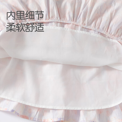 班喜迪女童连衣裙套装春秋季儿童毛衣外套女宝宝洋气公主裙子春装两件套 紫色 130