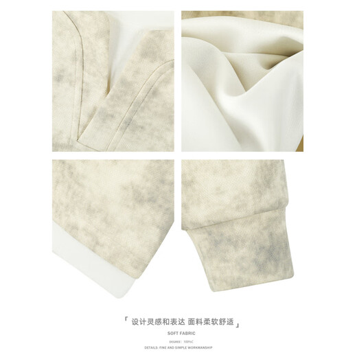 Pull-back sweatshirt for men, spring and autumn holiday two-piece long-sleeved top, American Henry collar bottoming shirt, retro casual jacket, black XL, height 170-180, weight 130-145