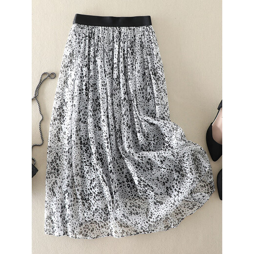 Tachimis Touch Miss Multe de mûrier à taille haute haut de gamme jupe en soie en soie en soie en soie en soie 1 m Recommandé 90-105 Jin [Jin est égal à 0,5 kg]