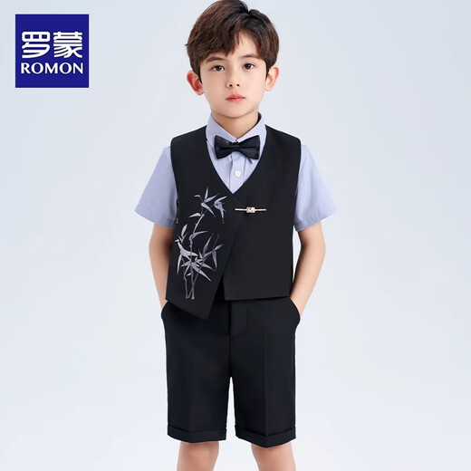 Romon Boys Kleideranzug Sommeranzug nationaler Stil Nationaler chinesisch gestickt
