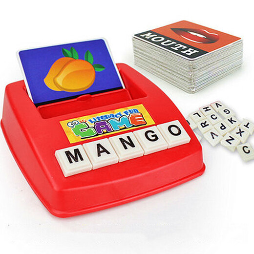
Children's English English Spelling Words and Letters Machine Card Early Education Enlightenment Learning Table Game Toy String Lowercase 26 letters + 30 card carton pack