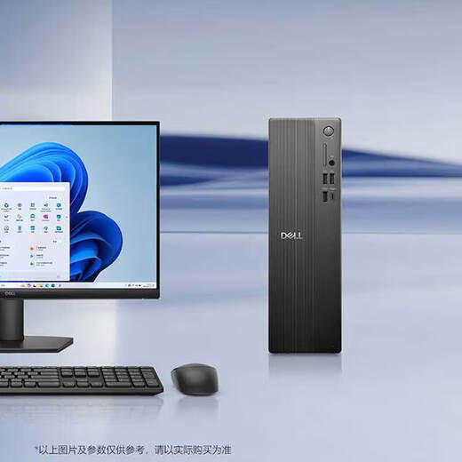 Dell (DELL) desktop computer 3030S upgraded ECS1250 small chassis desktop computer 14th generation i3/i5 office finance accounting business online course home DDR5 complete set of machine host + 23.8-inch low blue light display i3-14100 8G 512G solid state hard drive