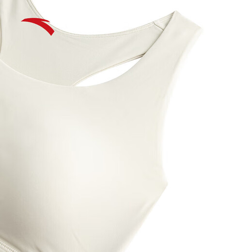 ANTA (ANTA) Guan Xiaotong's same style sports vest, women's new yoga Pilates stable support underwear BRA fitness wear, Australian rice white-1 S (female 160)