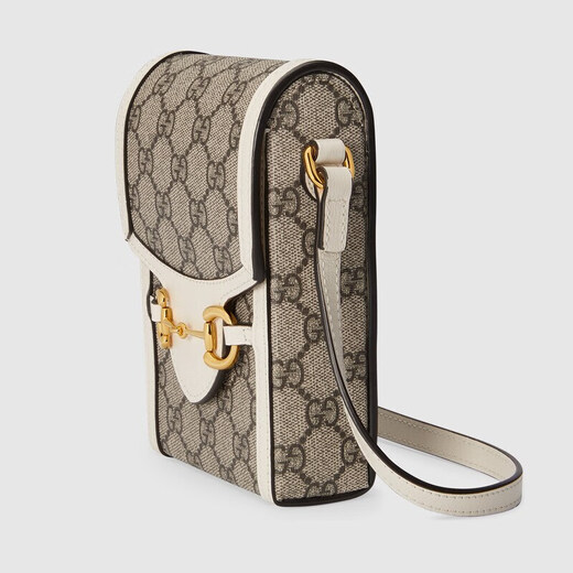 Gucci (Gucci) [618] Женская сумка GG Marmont Mini Leather Bag Bead Bag Bult Buck Baccarat 1955 Сумка для мобильного телефона Белый 625615 92TCG 9761