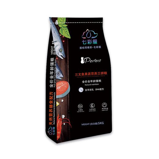 Colorful Man Cat Food 10Jin Jin is equal to 0.5kg 5kg package cat main food kitten adult cat blue cat stray cat love cat food fish flavor 4900g fish flavor