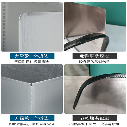 Meikejie kitchen stainless steel oil baffle for cooking, splash-proof range hood, heat insulation, oil-proof oil-proof baffle, gas stove, high temperature resistance, height 30*depth 30, single piece cannot stand