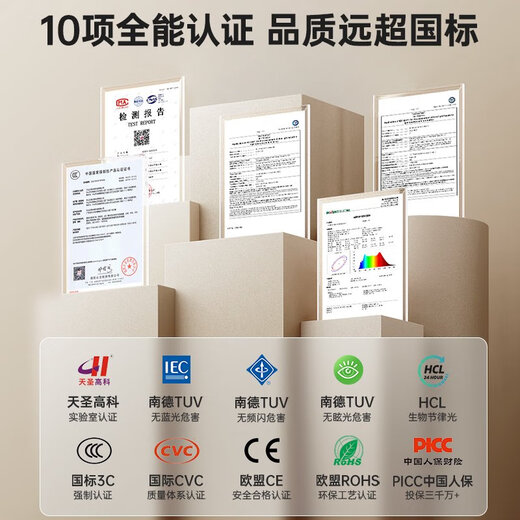 长虹儿童房护眼灯卧室灯全光谱吸顶灯奶油风主卧房间温馨云朵灯具 1W B全光谱护眼RA9755*35CM三色
