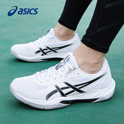 ASICS Badminton Shoes GEL-ROCKET 12 Men's and Women's 2025 New Official Flagship Training Shoes White/Black-101 42