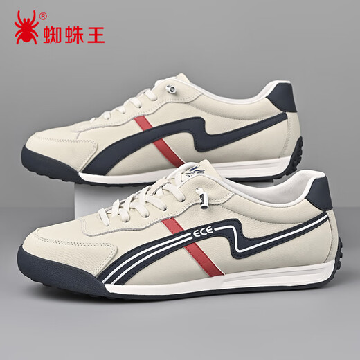Spider King De Xun Shoes Men's Spring and Autumn Sneakers Soft Sole Shoes Forrest Gump Sports Men's Casual White Shoes White 40
