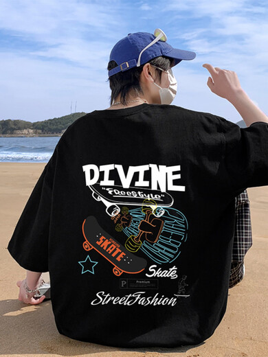 曦屿高初中学生男孩短袖t恤2025新款帅气夏装青少年大童纯棉半袖上衣 3899粉色[升级款] XL(110-130斤左右) 均码