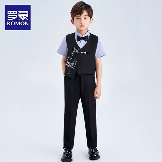 Romon Boys Kleideranzug Sommeranzug nationaler Stil Nationaler chinesisch gestickt