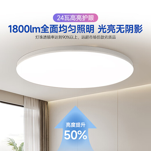 
Shilin lighting ceiling light LED bedroom lamp package whole house living room lighting balcony aisle restaurant simple package installation 18W 16-in-16 1428lm high color eye protection lamp