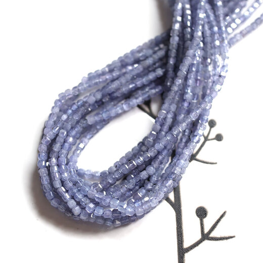 Only double precious gems, high quality tanzanite Rubik's Cube, small cubes, sugar cubes, 2.5mm DIY handmade beaded tassel, about 2.5mm tanzanite (AA grade)