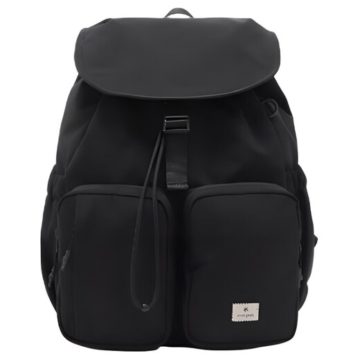 Snow PeakCample 12L Fashionable, Versatile and Portable Solid Color Backpack Regular Unisex Couple Style Black Black