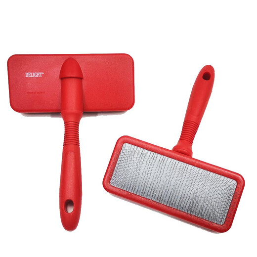 Ship's needle comb, hair comb, Maleficent dog comb, cat doll, floating hair removal and combing artifact, pet double purple star, small pet, Maleficent soft needle, small size 5Jin, Jin is equal to 0.5kg