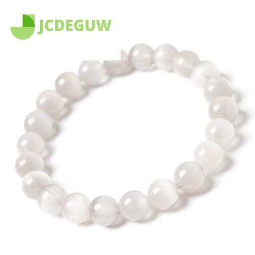 JCDEGUW收藏级白发晶手链一物一图满发顺发猫眼520情人节生日礼物 F3895款12.5mm
