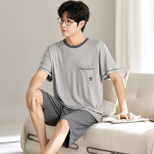 
Arctic velvet (Bejirog) modal men's pajamas set summer shorts shorts thin summer ice silk feel loose casual large size home G[6623] modal shorts-cool and breathable L [recommended 100-120 Jin [Jin equals 0.5 kg]]