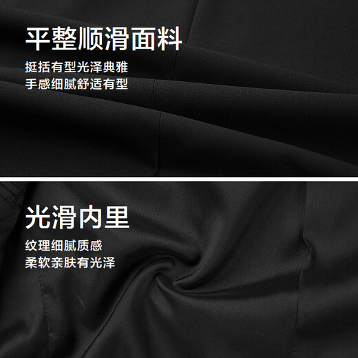 Heilan House (HLA) Slim Fit Faux Wool Suit 25 New Elastic Elastic Waist Suit Men's Spring and Autumn Black 55 (suit + pants) L 175/92A Recommended 126~140Jin Jin equals 0.5 kg