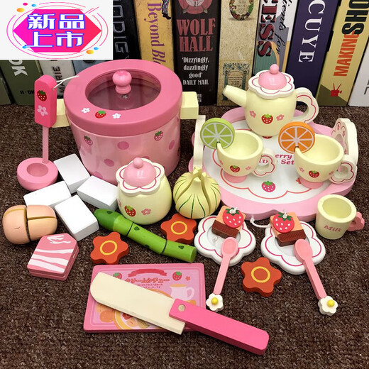 Fanlu (fanlu) Girls Nouvel An d'anniversaire cadeau d'anniversaire gâteau jeunes enfants en bois coupé moins maison cuisine petite princesse jouet the set