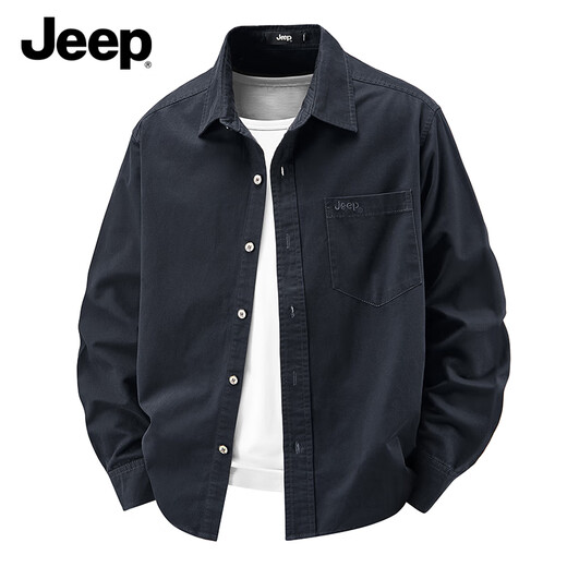 JEEP long-sleeved shirt men's 2025 spring and autumn coat new casual loose versatile cotton work shirt