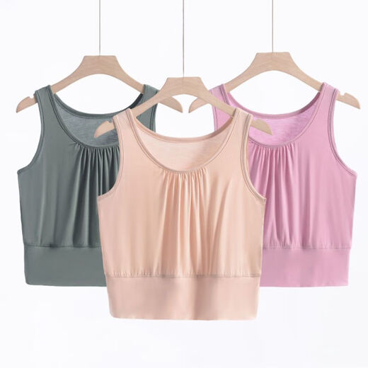Banfishi mother's wear short bra-wrapped bra for middle-aged and elderly women modal vest-style underwear women's large size wide waist bottoming top matcha green 5XL 135-145Jin Jin is equal to 0.5 kg