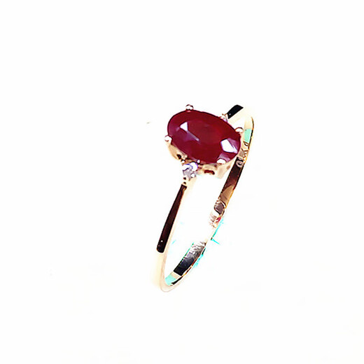 Pool example 18K gold 14K rose gold color gold ring for women natural ruby precious gemstone simple and exquisite with certificate No. 9