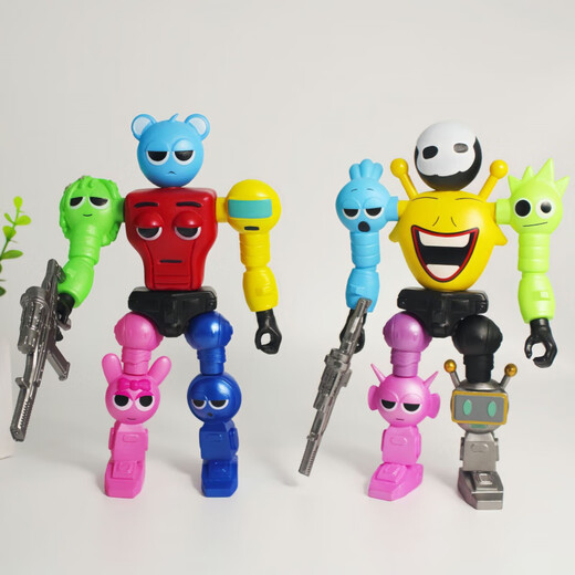La caja de ritmo de mono de la iluminación Gran Robot Spronki Figura Moblación móvil y desonometría Modelo de robot Robot adornos Robot C Boot Modelo C