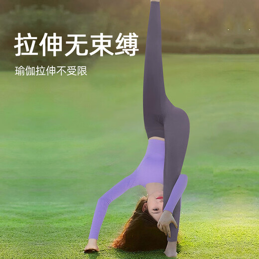 Shuangxiu Beautiful Yoga Wear Top for Women 2025 New High-end Purple Pilates Sports Long Sleeve Autumn and Winter Fitness Suit Purple Top XL 120-135