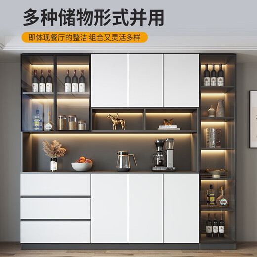 欧派（OPPEIN）餐边柜高柜一体靠墙现代简约客厅餐厅家用茶水酒柜收纳储物柜 款式15280*40*220顺丰安装 双门