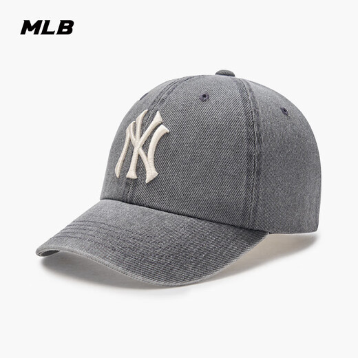 MLB Official Male and Female Couple Showing Face Small Fashion Retro Sunscreen Soft Top Baseball Cap Spring and Summer CPVV5 New York Yankees/Charcoal Gray One Size