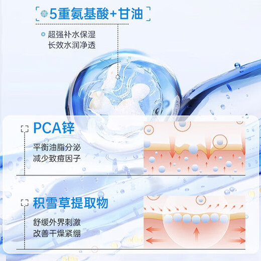 Fan Yongchen Amino Acid Facial Cleanser for Men and Women, Oil Control, Acne, Mite Removal, Blackhead Removal, Deep Cleansing, Shrinking Pores Facial Cleanser, Take one or two shots, B5 Facial Cleanser 100g*2