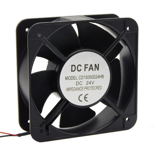 F08线滚珠15050/15051机箱散热风扇C24V15CM直流轴流风机 15050大电机滚珠款C24V+网