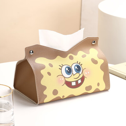 Cute Cartoon Hand Storage Bag for Men and Women Can Hold Tissue Bags and Cosmetics SpongeBob SquarePants Yellow